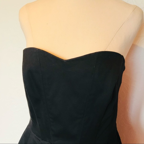 H&M Black Strapless Dress Size 8 Cocktail Party Event Evening Going Out Club - Picture 2 of 7